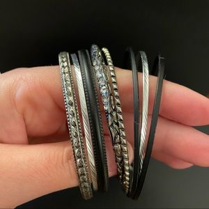 Bangle Bracelet Set w/ Charms